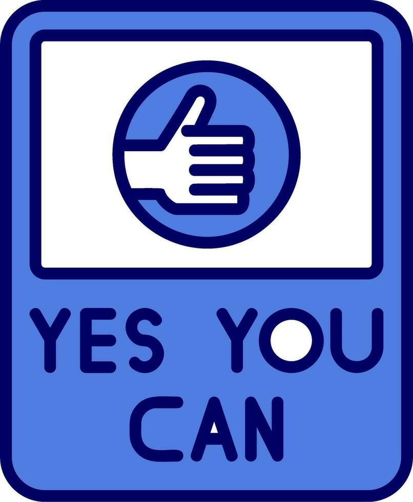 Yes You Can Vector Icon