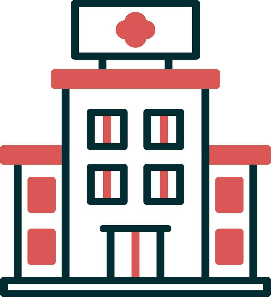 icono de vector de edificio de hospital