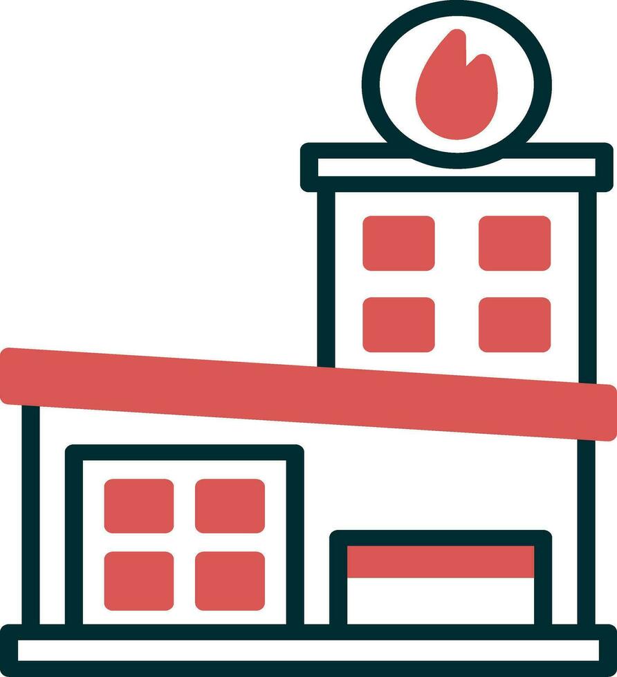 Fire Station Vector Icon
