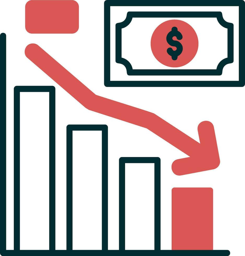 Down Graphic Vector Icon