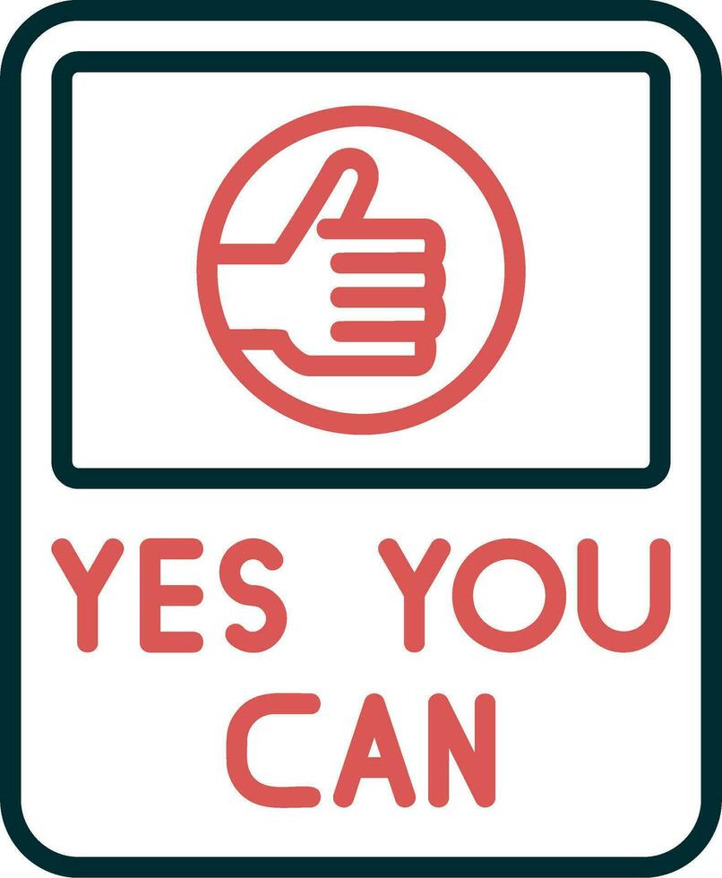 Yes You Can Vector Icon