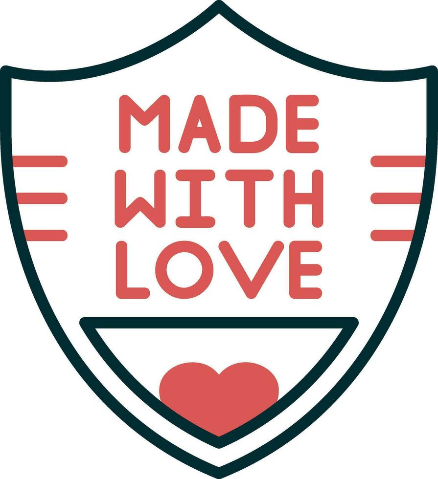 Made With Love Vector Icon