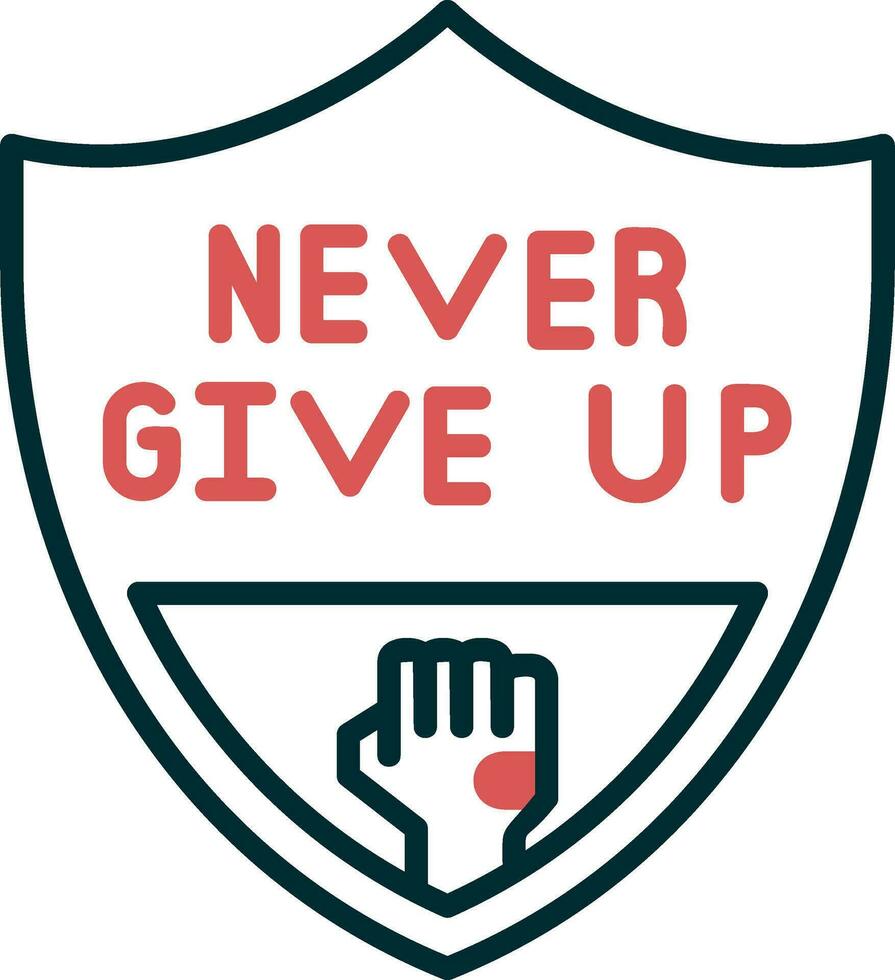 Never Give Up Vector Icon