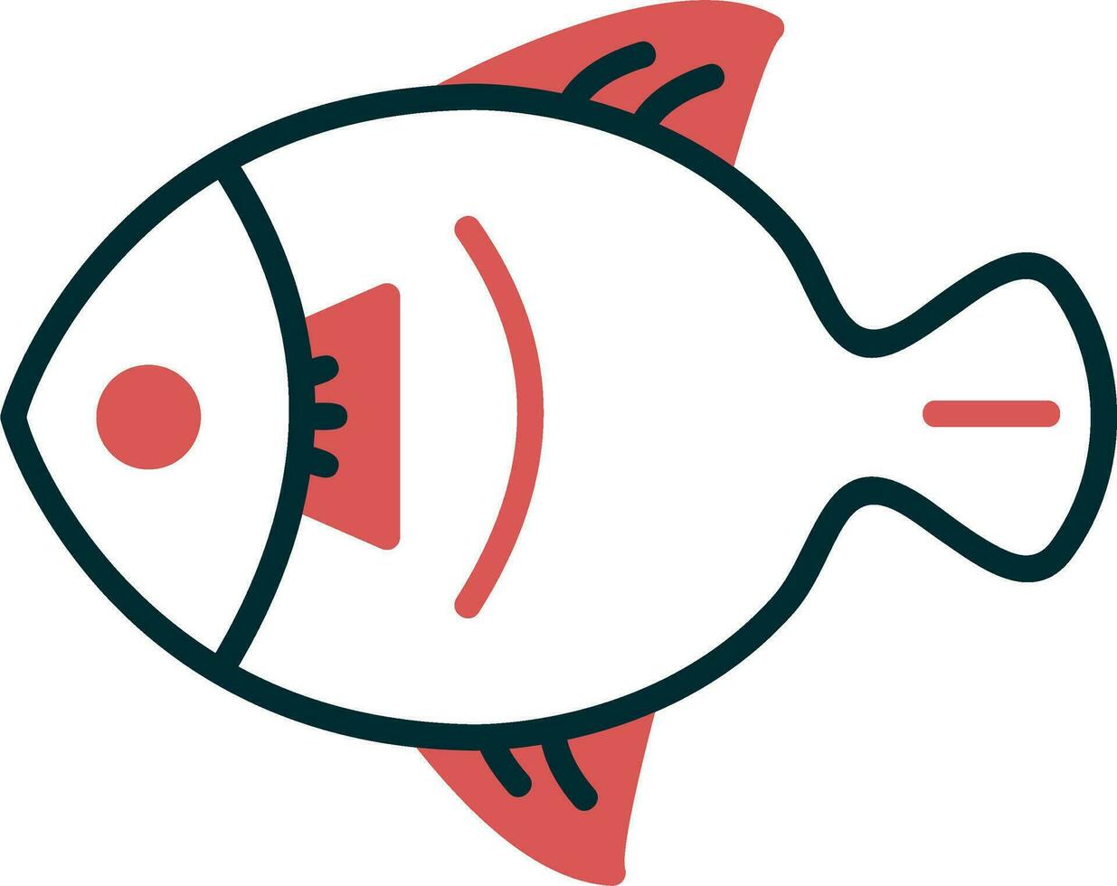 icono de vector de pescado