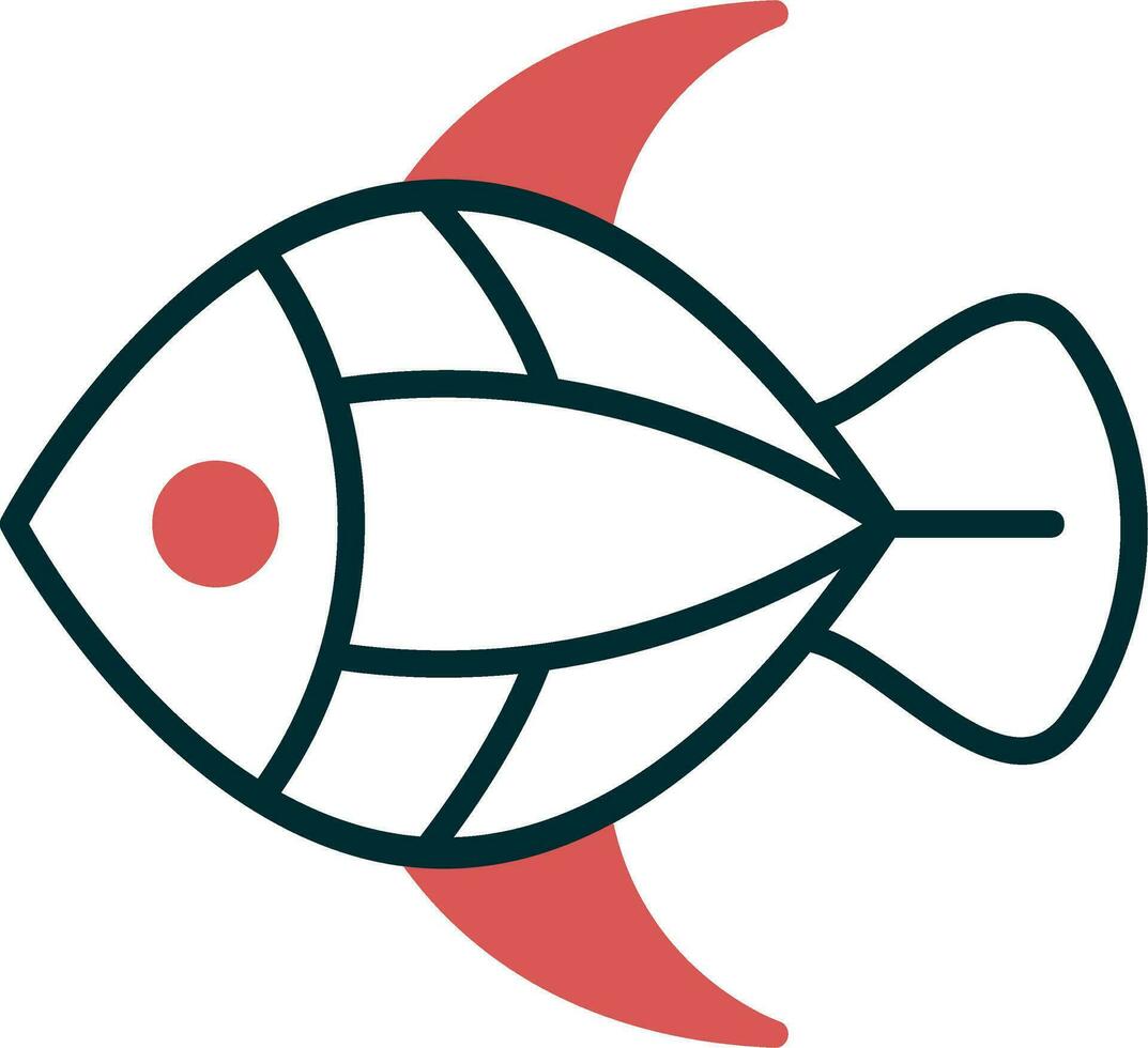 icono de vector de pescado