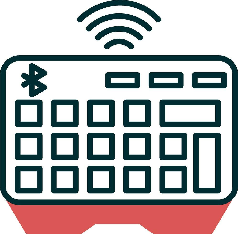 Wireless Keyboard Vector Icon