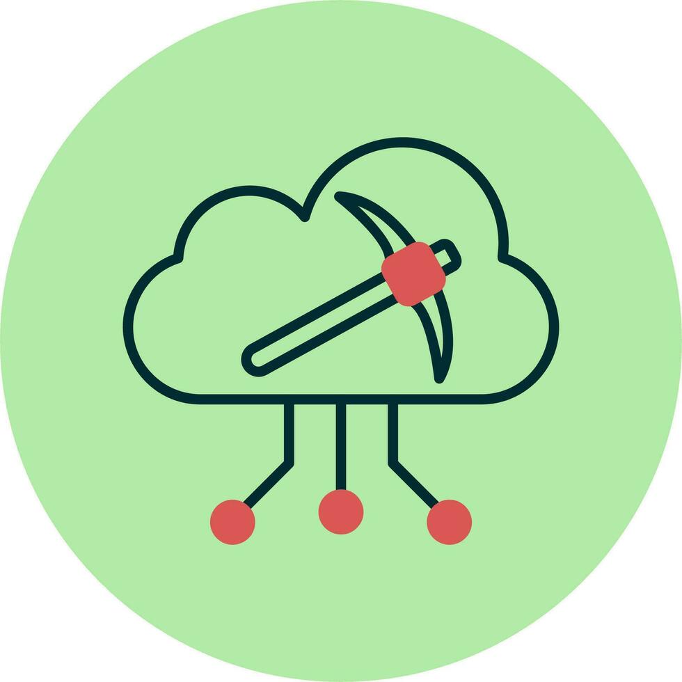 Cloud Mining Vector Icon