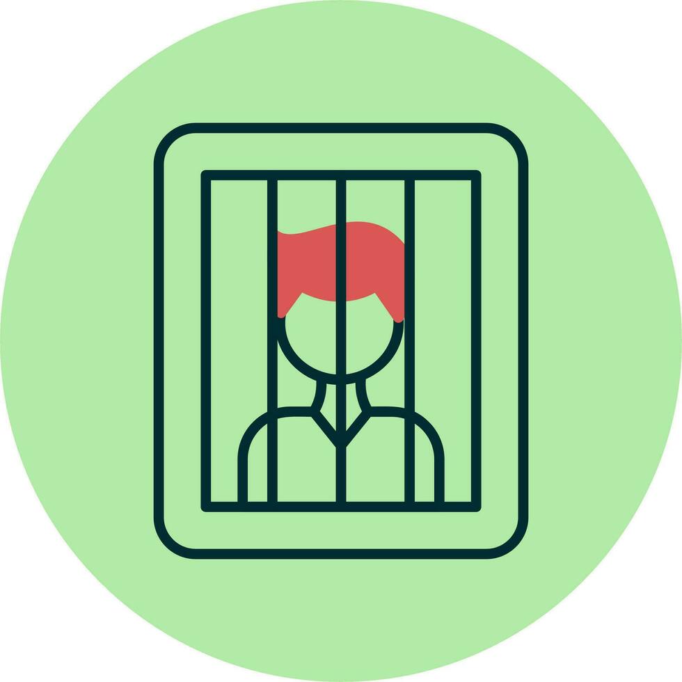 icono de vector de prisionero