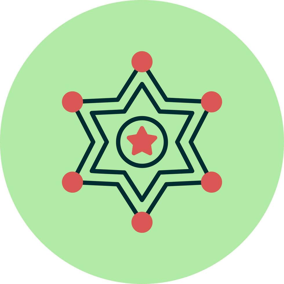 Sheriff Badge Vector Icon