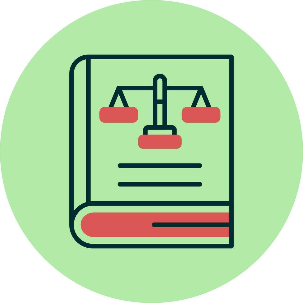 Law Book Vector Icon
