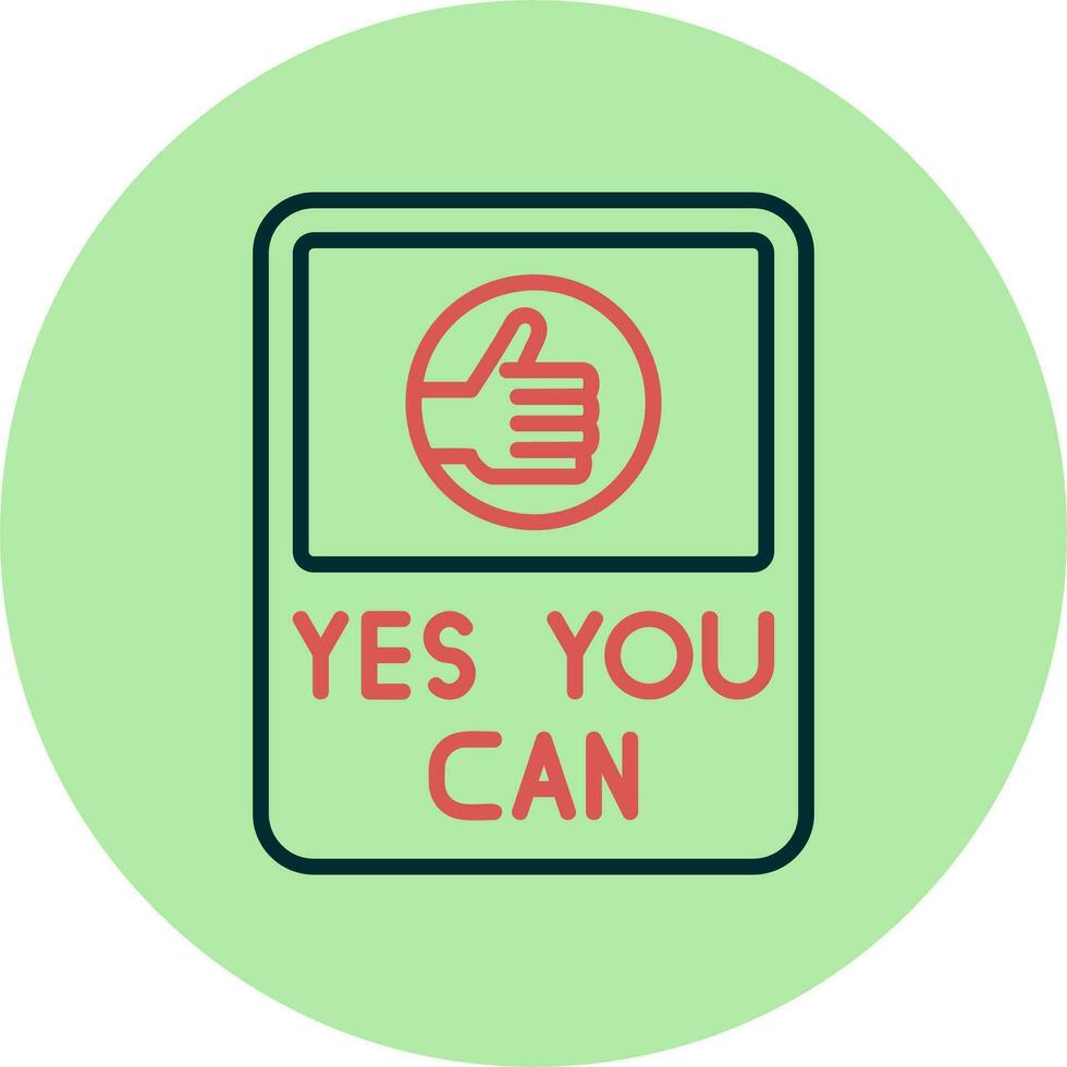 Yes You Can Vector Icon
