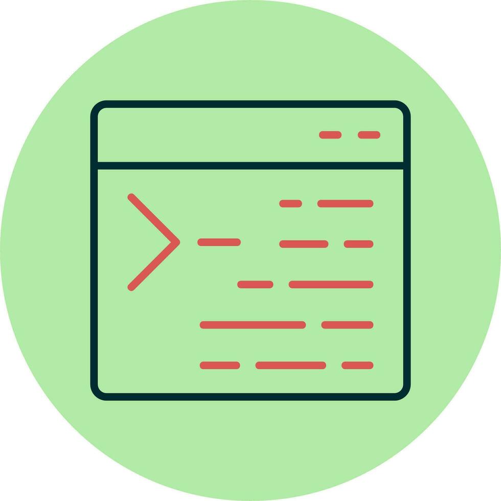 icono de vector de terminal de código