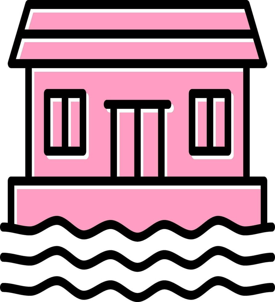 Houseboat Vector Icon