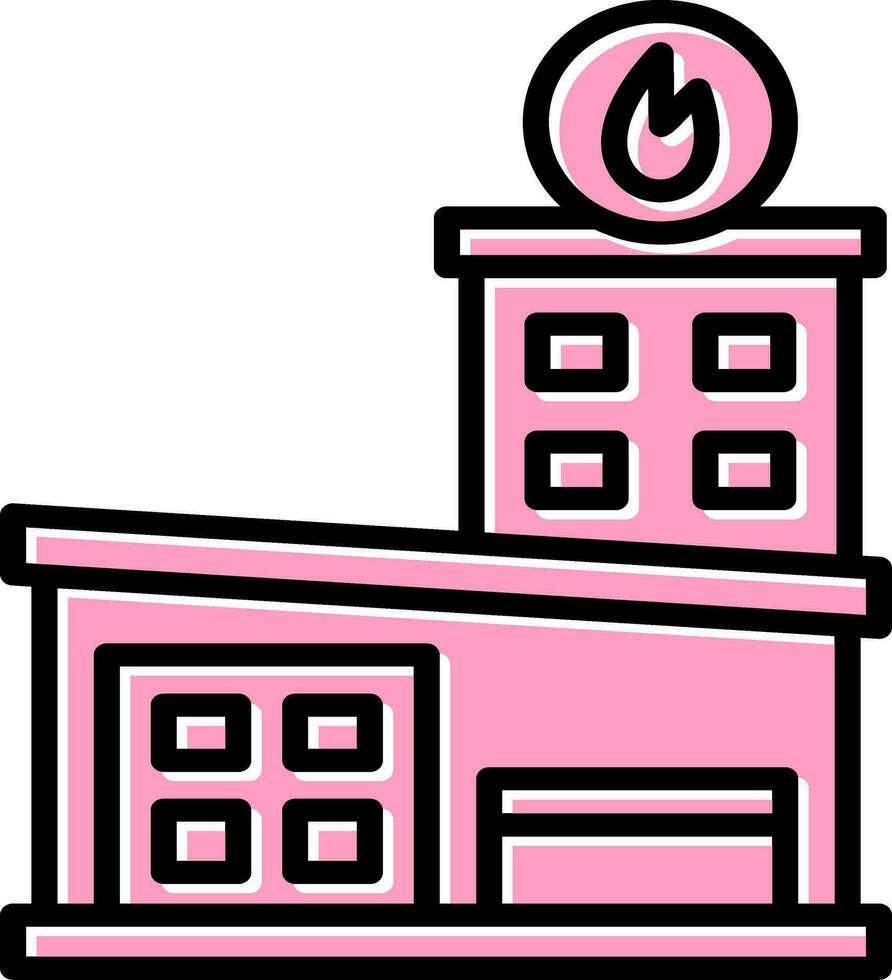 Fire Station Vector Icon