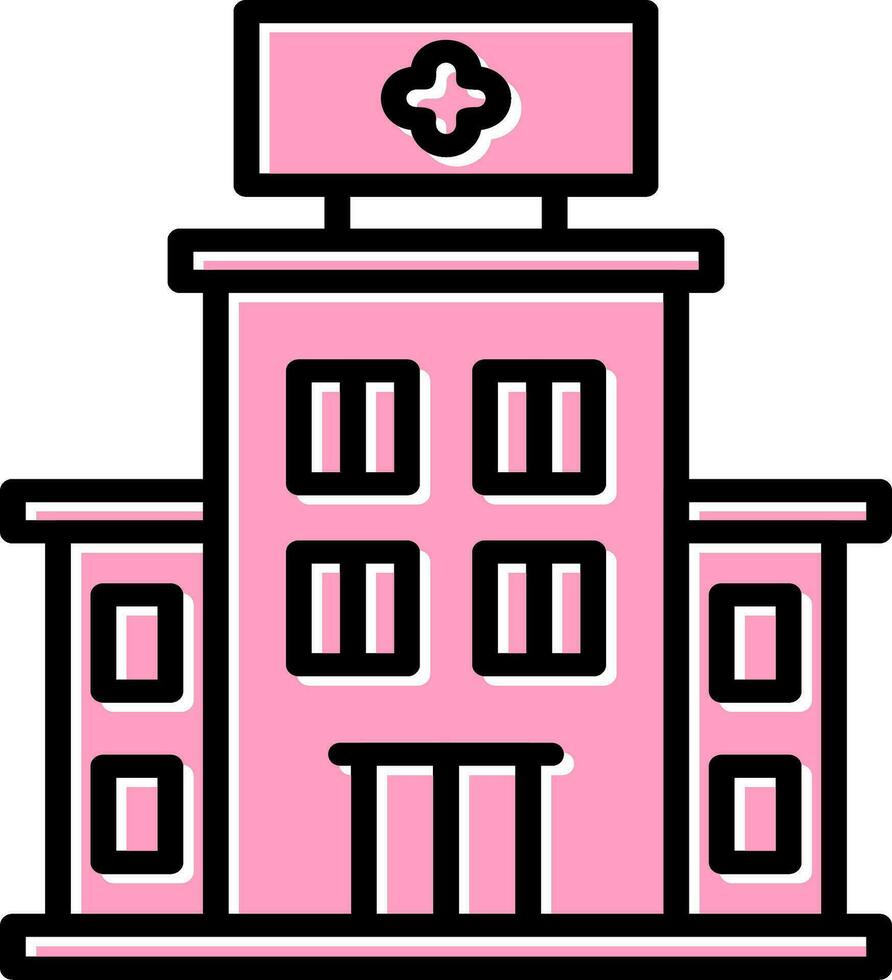 icono de vector de edificio de hospital