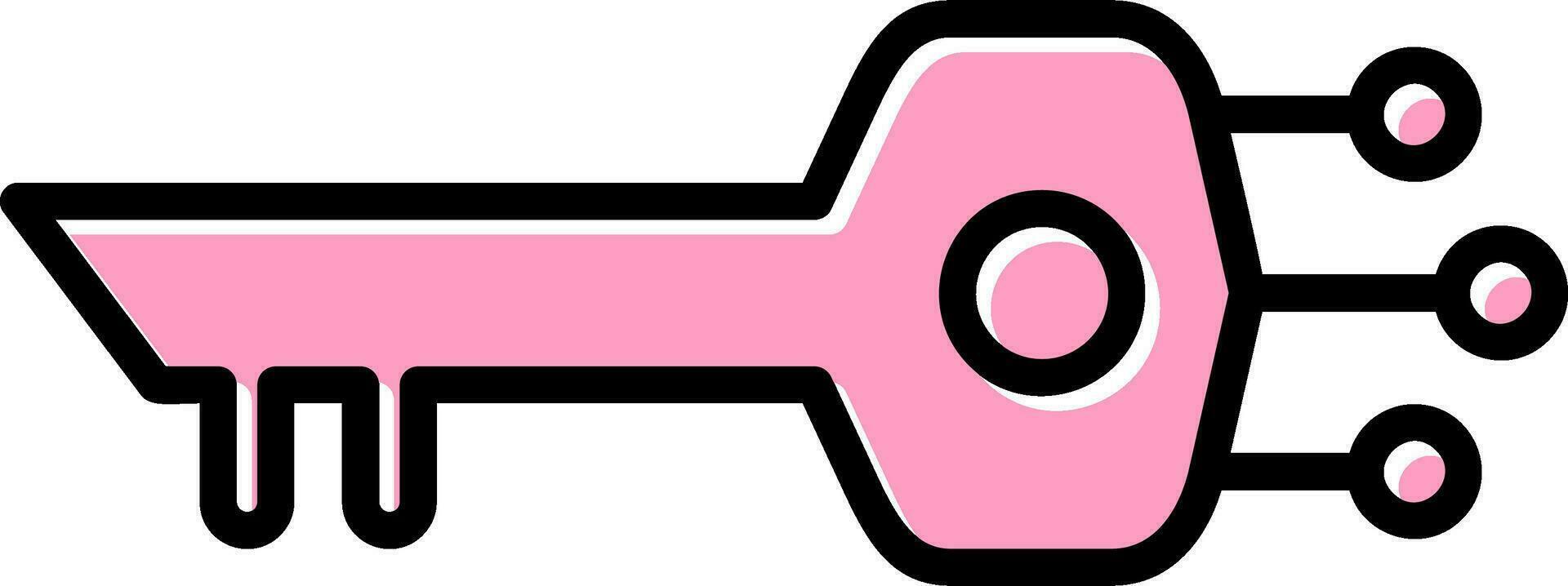 Digital Key Vector Icon