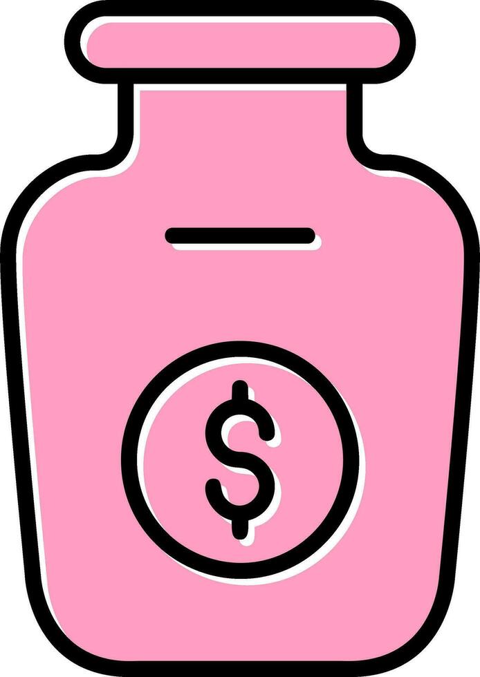 Money Jar Vector Icon