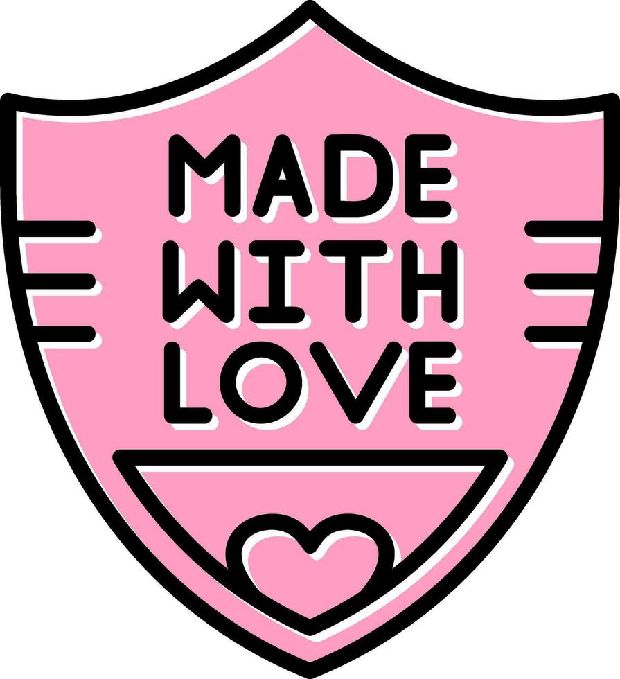 Made With Love Vector Icon