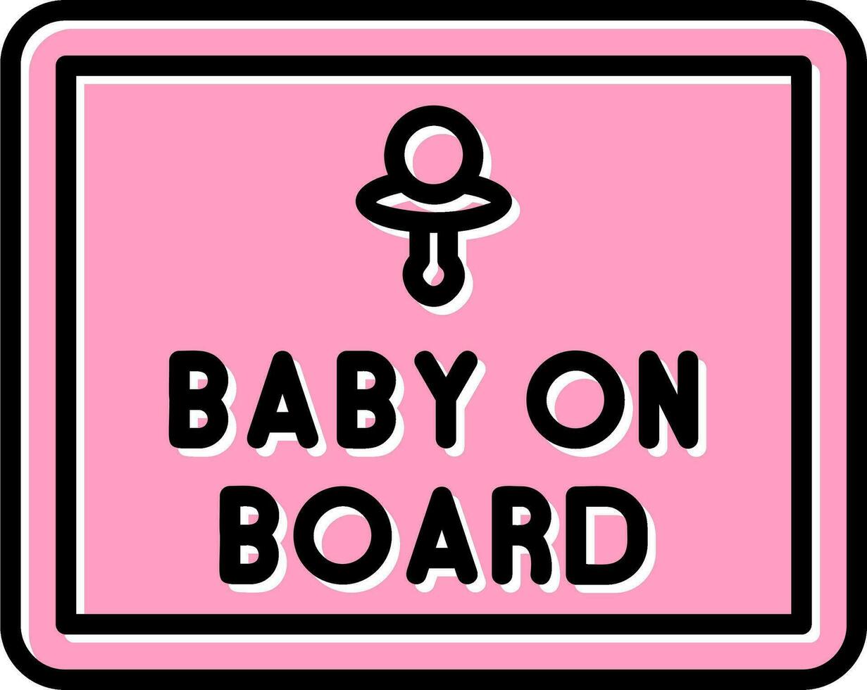 Baby On Board Vector Icon