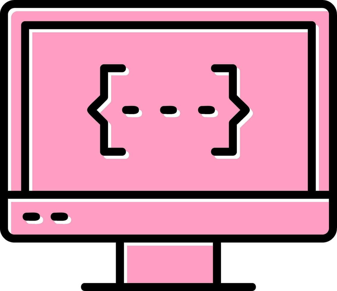 Monitor Screen Vector Icon