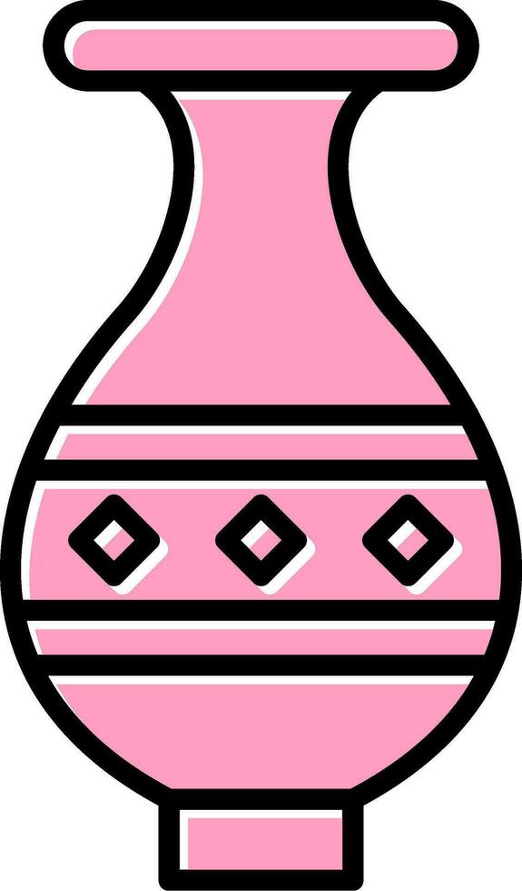 icono de vector de florero