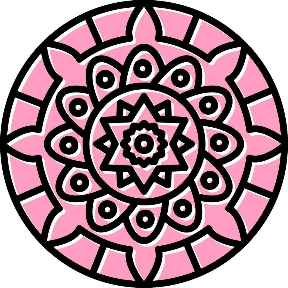 icono de vector de mandala