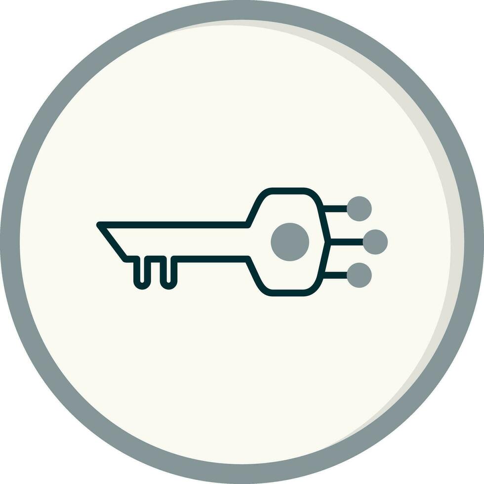 Digital Key Vector Icon