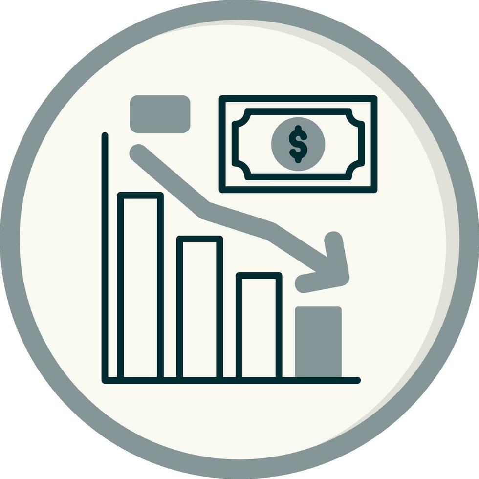 Down Graphic Vector Icon