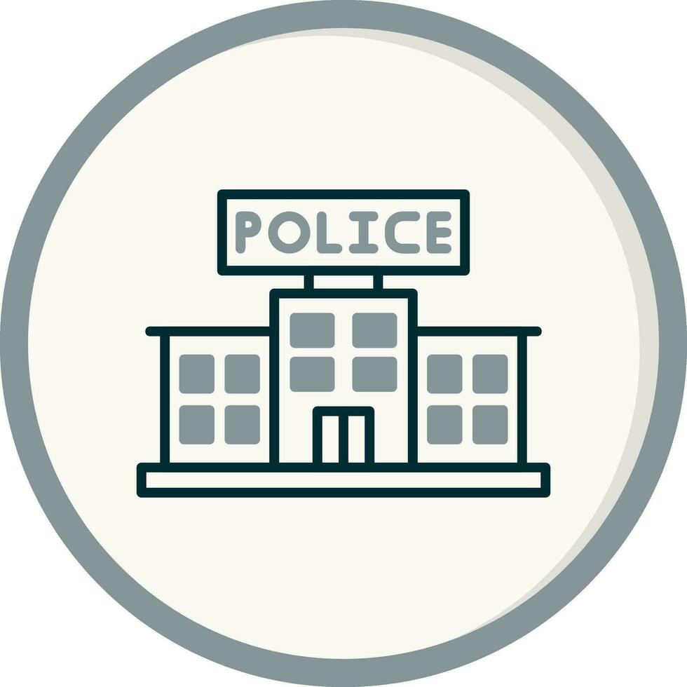 icono de vector de estación de policía