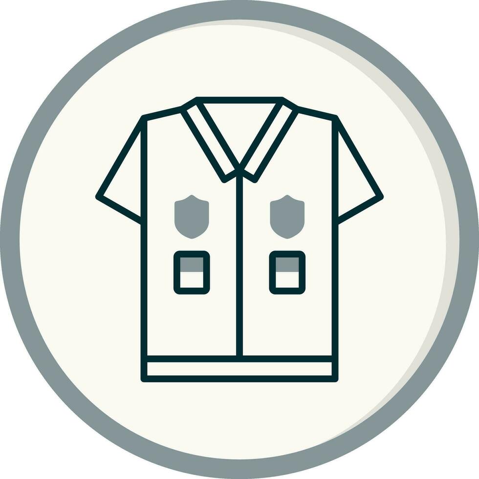 policía uniforme vector icono
