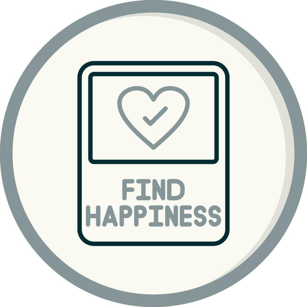Find Happiness Vector Icon