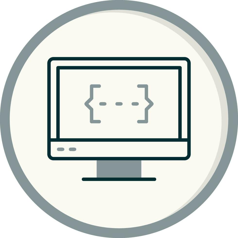 Monitor Screen Vector Icon