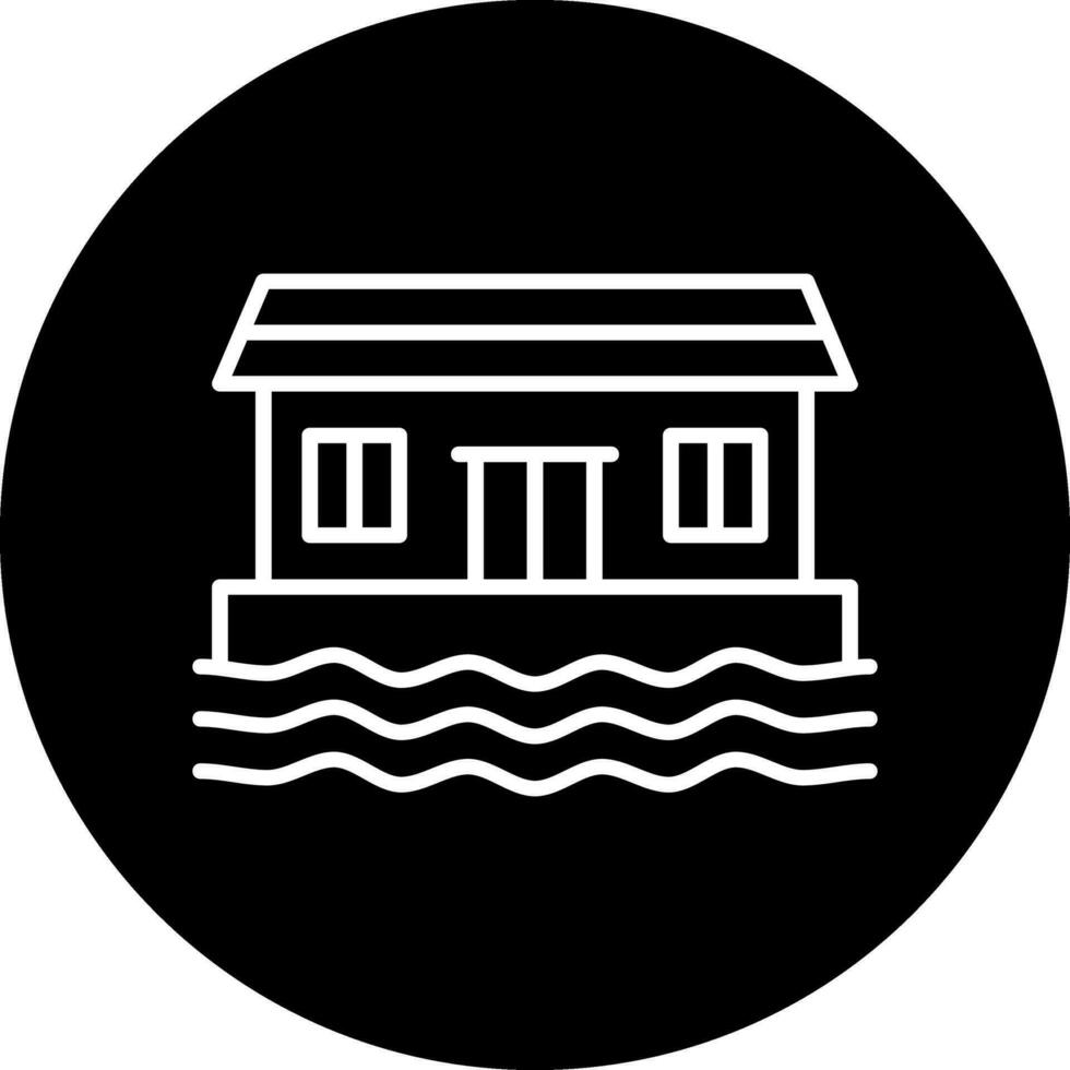 casa flotante vector icono