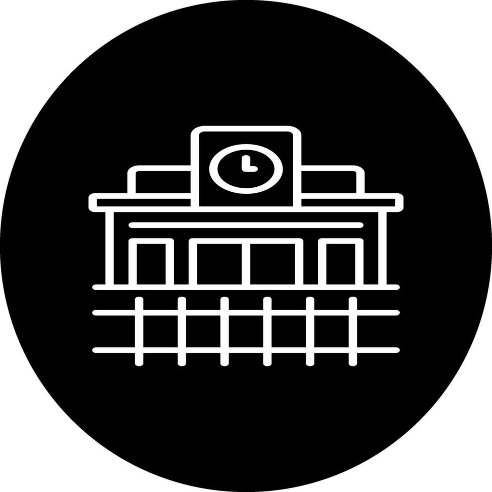 tren estación vector icono