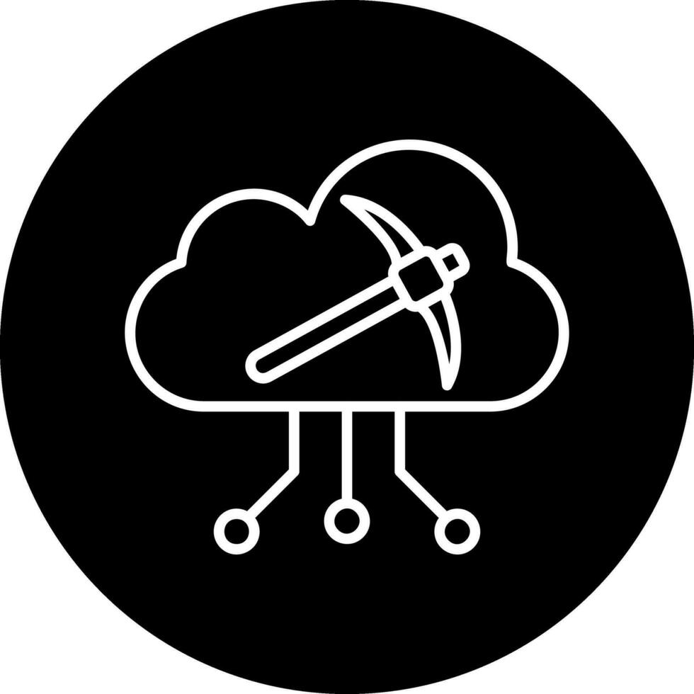 Cloud Mining Vector Icon