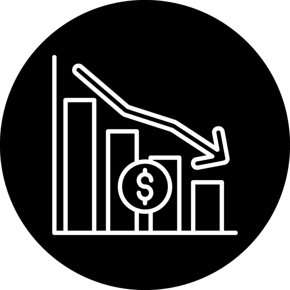 económico crisis vector icono