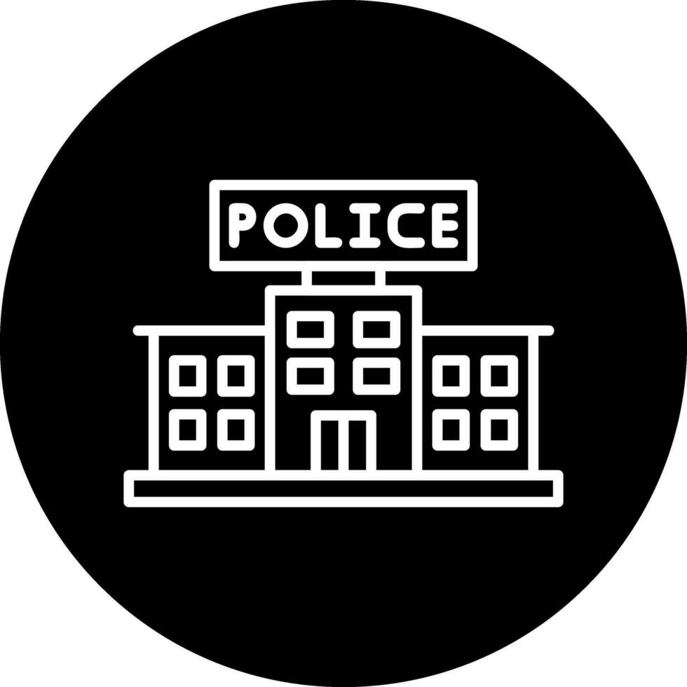 icono de vector de estación de policía