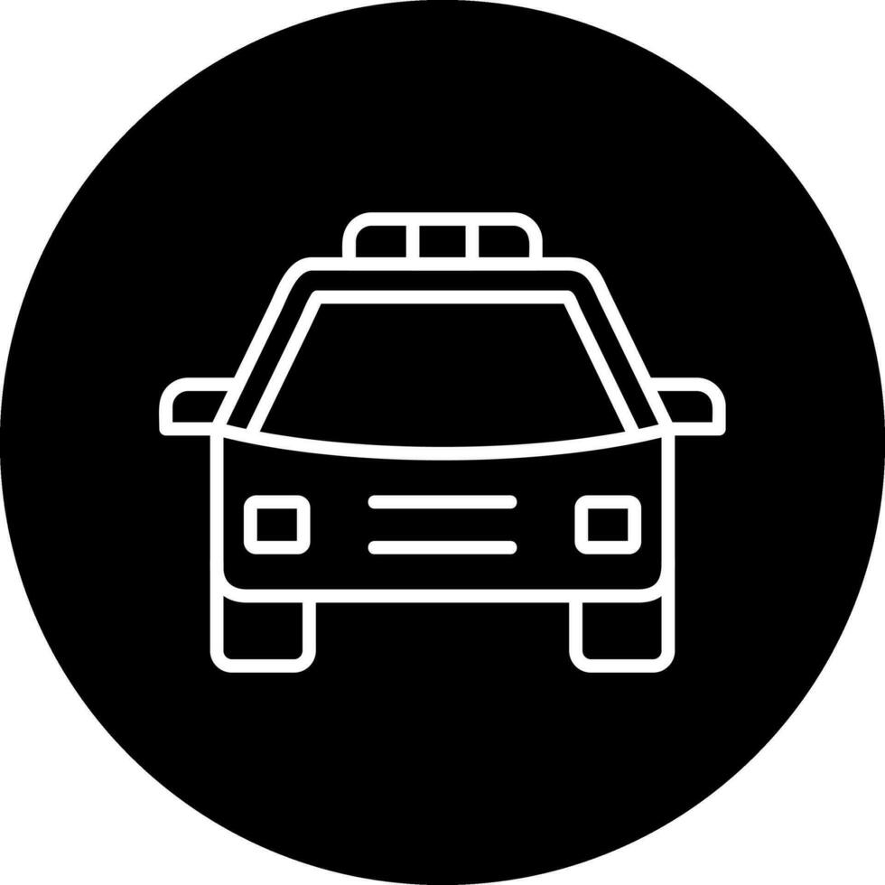 icono de vector de coche de policía