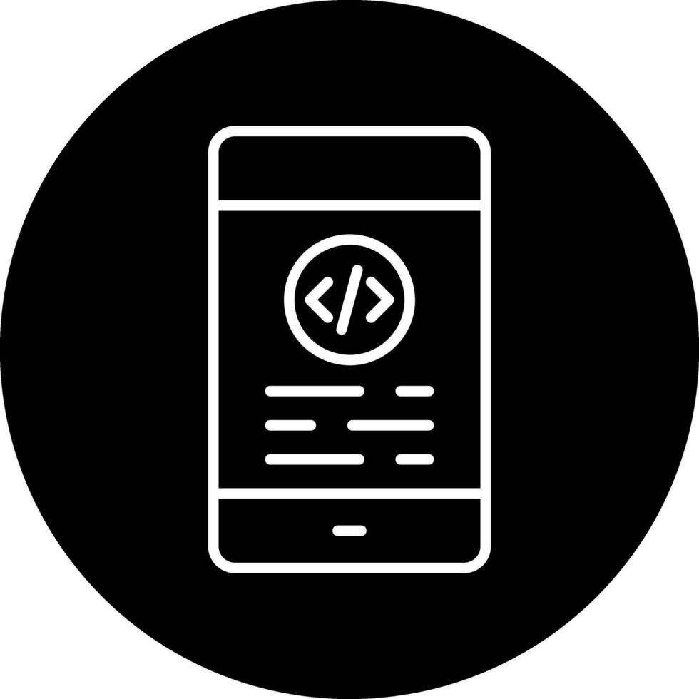 Mobile Coding Vector Icon