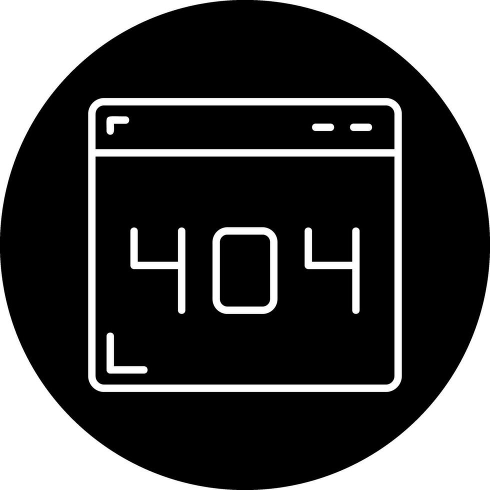 404 Error Vector Icon