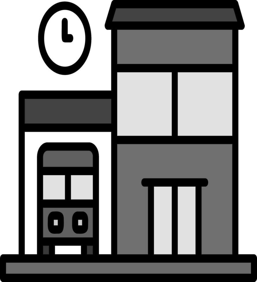 Bus Station Vector Icon