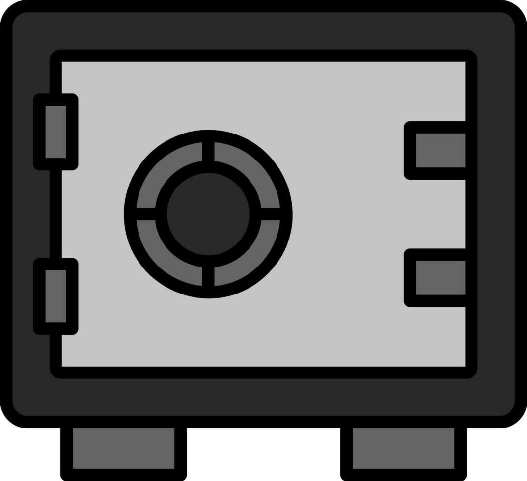 icono de vector de caja fuerte