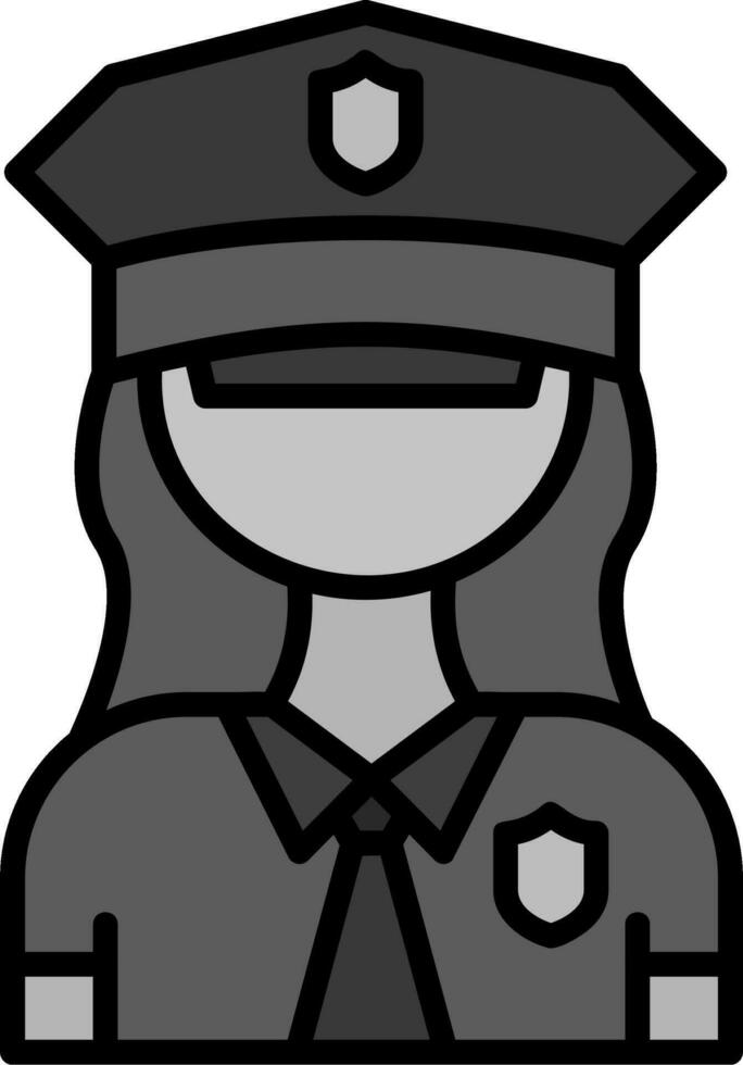 mujer policía vector icono