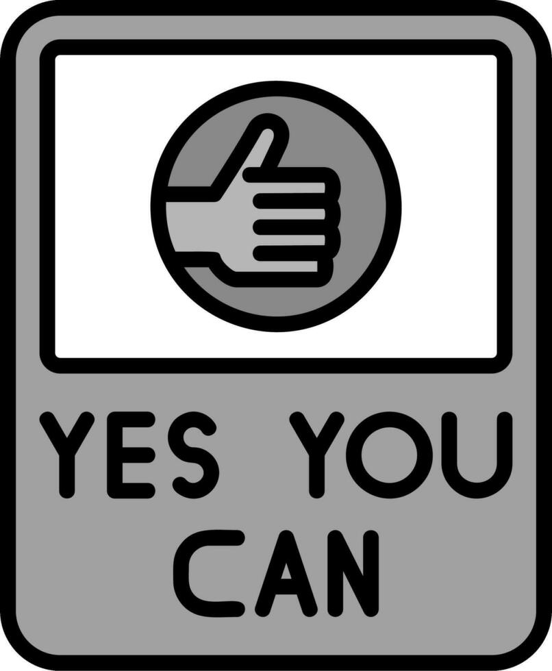 Yes You Can Vector Icon