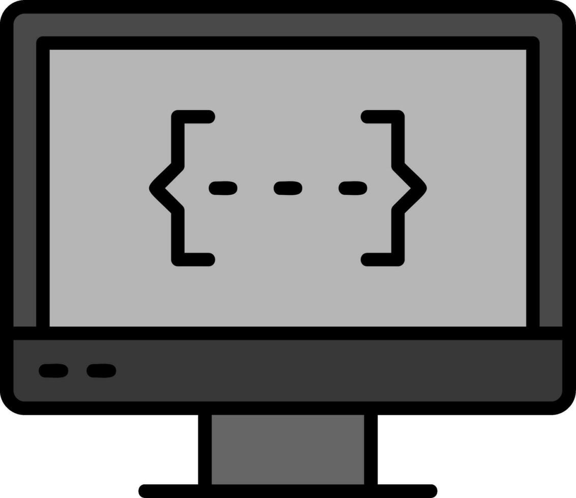 icono de vector de pantalla de monitor