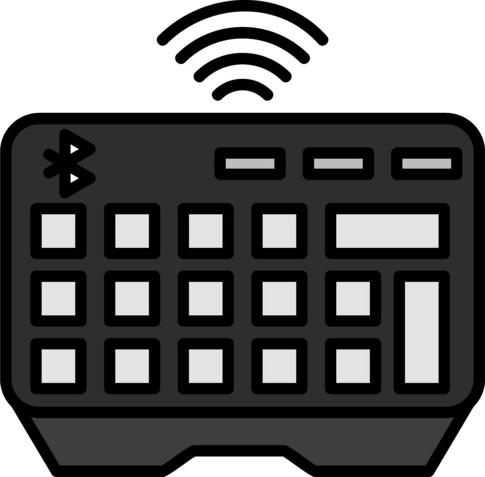 icono de vector de teclado inalámbrico