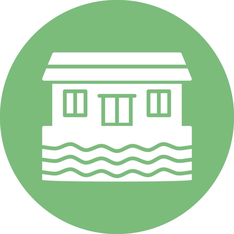 Houseboat Vector Icon
