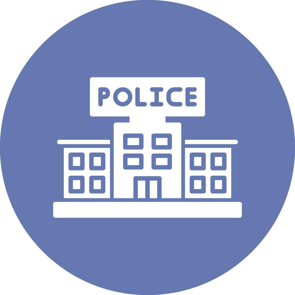 icono de vector de estación de policía