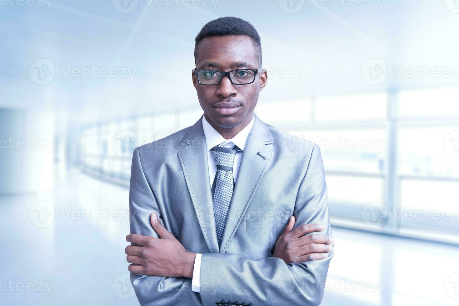 Young businessman in his office photo