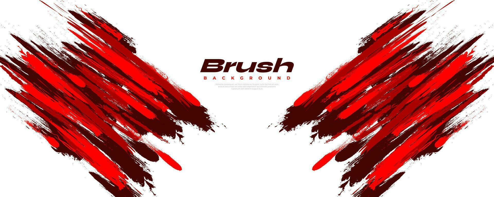 Red Brush Illustration Isolated on White Background. Sport Background. Scratch and Texture Elements For Design vector